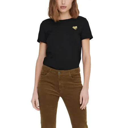 Only T-Shirt Donna - black / L - Abbigliamento T-shirt