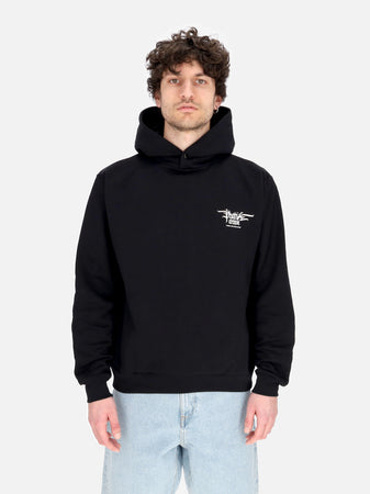 PHOBIA Felpa Leggera Cappuccio Uomo Fiery Cobra Print Hoodie Black/orange da uomo