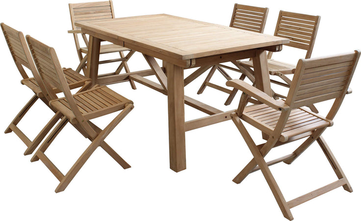 ORATOR---set-tavolo-in-teak-cm-160/240x90x77-h-con-6-sedute-Marrone-Milani-Home