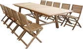 ORATOR---set-tavolo-in-teak-cm.220/300x100x77-h-con-10-sedute-Marrone-Milani-Home