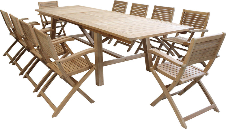 ORATOR---set-tavolo-in-teak-cm.220/300x100x77-h-con-10-sedute-Marrone-Milani-Home