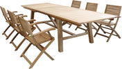 ORATOR---set-tavolo-in-teak-cm.220/300x100x77-h-con-6-sedute-Marrone-Milani-Home