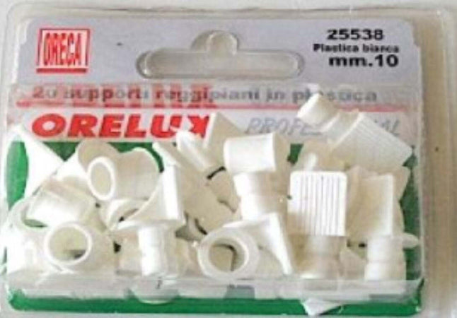 ORECA---20-SUPPORTI-REGGIPIANO-IN-PLASTICA-BIANCA-CON-BUSSOLA-AD-INCASSARE