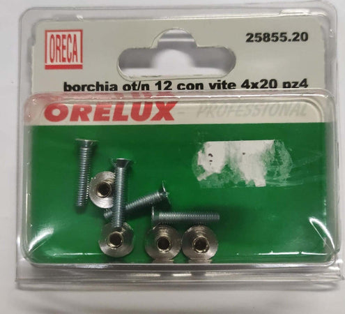 ORECA---4-BORCHIE-IN-OTTONE-CON-VITE-4x20MM