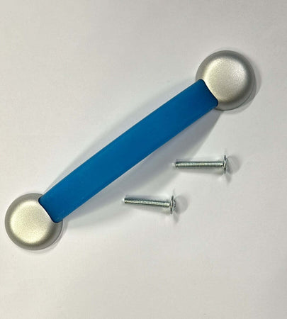 ORECA---MANIGLIA-ANTIURTO-IN-ABS/GOMMA-E-ALLUMINIO-COLORE-BLU-150X30X28MM-INTERASSE-128MM