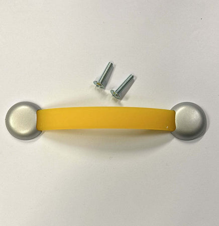 ORECA---MANIGLIA-ANTIURTO-IN-ABS/GOMMA-E-ALLUMINIO-COLORE-GIALLO150X30X28MM-INTERASSE-128MM