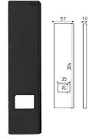 ORECA---PLACCA-NERA-IN-NYLON-CON-SOTTOPIASTRA-260MM