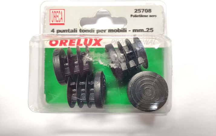 ORECA---PUNTALI-TONDI-NERI-PER-PIEDI-DI-MOBILI-DA-25MM-4PZ