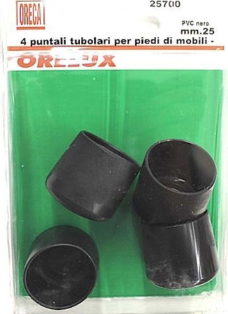 ORECA---PUNTALI-TUBOLARI-NERI-IN-PVC-25MM-4PZ***
