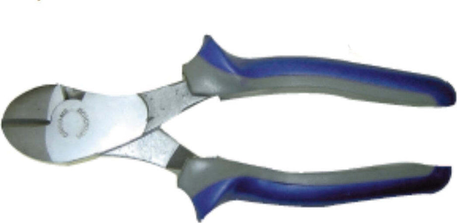 ORECA---TRONCHESI-A-TAGLIENTE-LATERALE-MANICO-BLU/GRIGIO-CON-FINITURA-SATINATA-180MM