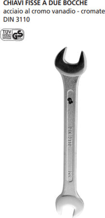 ORECA-CHIAVE-FISSA-2-BOCCHE-IN-ACCIAIO-CROMO-VANADIO-mm-21X23