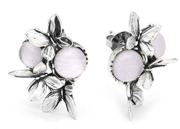 Orecchini Donna Giovanni Raspini 11385 Modello Butterfly, in Argento 925, Madreperla E Quarzo