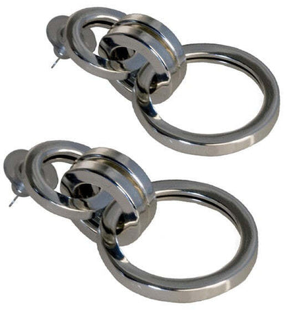 Orecchini Donna in Argento 925 Iniziale Lettera O Con Zirconi 6 Mm Chiusura a Perno
