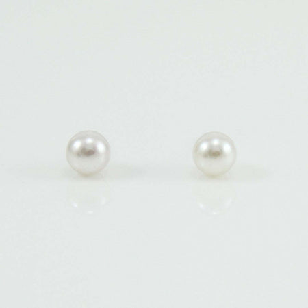 Orecchini Donna Perle Akoya 5,5/6 Paletto in Oro Bianco Coscia