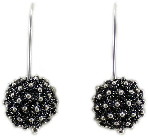 Orecchini Donna Sardi Mora Filigrana Argento 800 Ad Amo Gioiello Sardegna 14 Mm