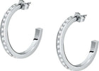 Orecchini-MORELLATO-donna-Creole-cerchio-acciaio-/-cristalli
