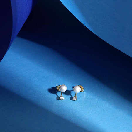 Orecchini-MORELLATO-donna-Perle-acciaio-dorato-/-cristalli