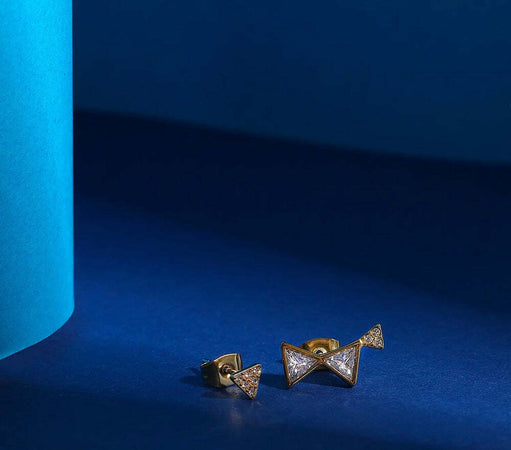 Orecchini-MORELLATO-donna-Trillant-acciaio-dorato-/-cristalli