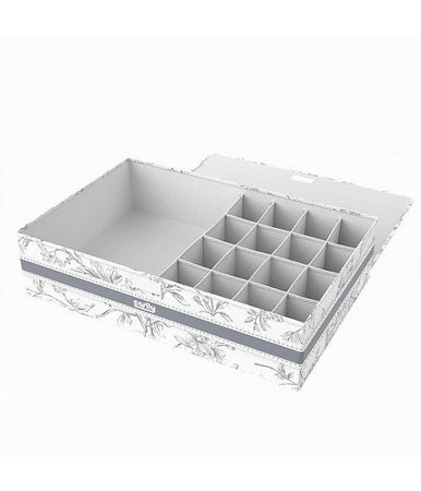 Organizer Armadio 16 + 1 Scomparti Scatola Salvaspazio 43x28x11cm Fantasia 87325