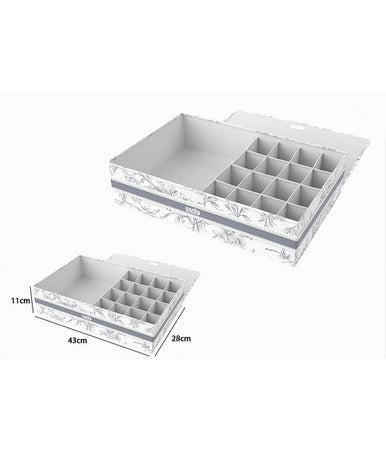 Organizer Armadio 16 + 1 Scomparti Scatola Salvaspazio 43x28x11cm Fantasia 87325