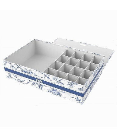 Organizer Armadio 16 + 1 Scomparti Scatola Salvaspazio 43x28x11cm Fantasia 87325