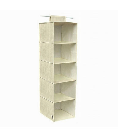 Organizer Armadio Porta Tutto Pensile Tessuto Scarpe Borse 5 Piani 30x30x100cm