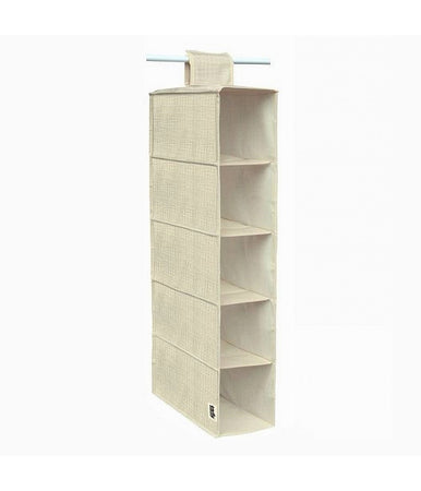 Organizer Armadio Portatutto Appendibile Scarpe Borse 5 Ripiani 15x30x70cm 69704