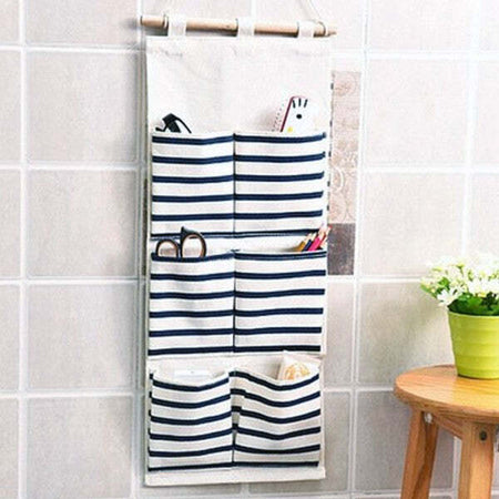 Organizer-Borsa-Portaoggetti-Da-Parete-6-Tasche-Da-Appendere-Vari-Colori-25x55cm