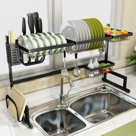 Organizer-Organizzatore-Cucina-Scolapiatti-Scaffale-Appoggio-Ripiani-920-Mm
