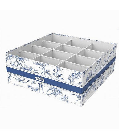 Organizer Per Armadio 12 Scomparti Scatola Salvaspazio 32x32x12cm Fantasia 87331