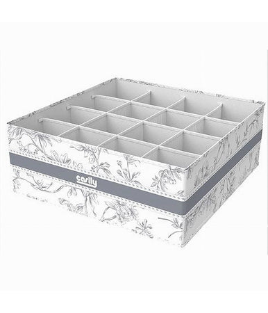 Organizer Per Armadio 16 Scomparti Scatola Salvaspazio 32x32x12cm Fantasia 87332