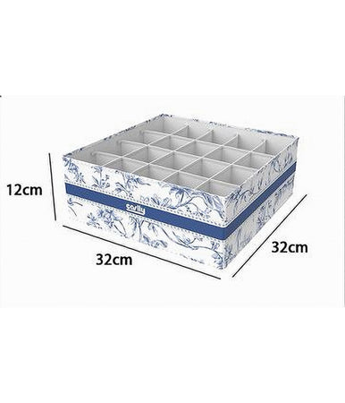 Organizer Per Armadio 20 Scomparti Scatola Salvaspazio 32x32x12cm Fantasia 87333