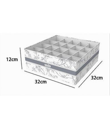 Organizer Per Armadio 20 Scomparti Scatola Salvaspazio 32x32x12cm Fantasia 87333