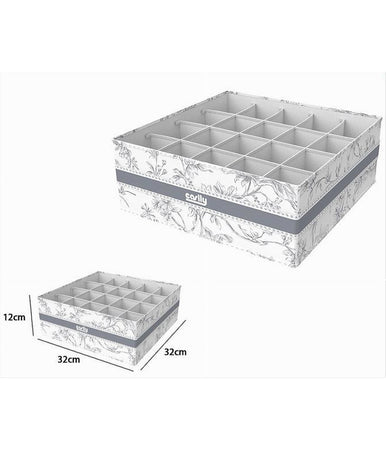Organizer Per Armadio 20 Scomparti Scatola Salvaspazio 32x32x12cm Fantasia 87333
