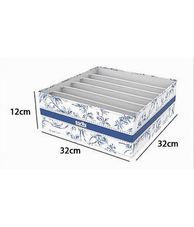 Organizer Per Armadio 6 Scomparti Scatola Salvaspazio 32x32x12 Cm Fantasia 87329