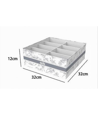 Organizer Per Armadio 8 Scomparti Scatola Salvaspazio 32x32x12cm Fantasia 87330