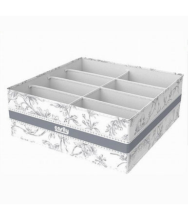 Organizer Per Armadio 8 Scomparti Scatola Salvaspazio 32x32x12cm Fantasia 87330