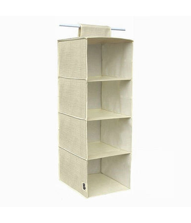 Organizer Per Armadio Con 4 Ripiani Porta Oggetti Salvaspazio 80x30x30 Cm 69702