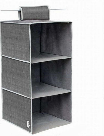 Organizer-Per-Armadio-In-Tessuto-Con-3-Ripiani-Scomparti-Salvaspazio-69701