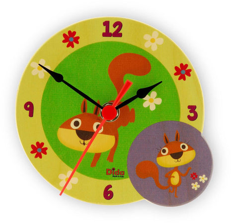Orologio - Scoiattoli (da Tavolo) Cameretta Ragazzi Dida