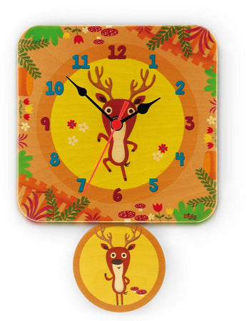 Orologio A Pendolo - Cervi Da Parete Cameretta Bambini Dida