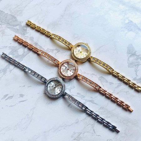 Orologio-Bracciale-Zcc-Da-Polso-Donna-Acciaio-Con-Brillantini-Quarzo-Analogico