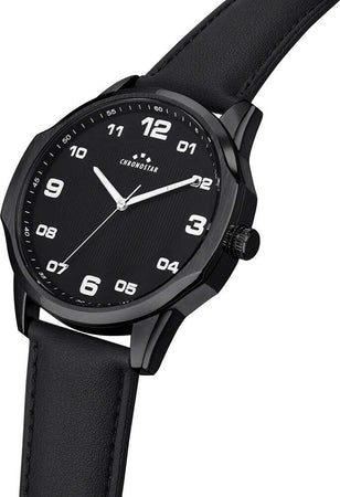 Orologio-CHRONOSTAR-uomo-Brave-tempo-pelle-nero