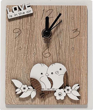 Orologio da appoggio in legno mdf ed applicazioni personalizzabili. Misure cm. 12 x 15 h. Casa e cucina/Decorazioni per interni/Orologi/Orologi da parete MagiediNatale.it - Altamura, Commerciovirtuoso.it