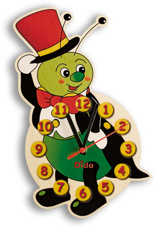Orologio Da Parete - Grillo Per Cameretta Bambini in Legno Dida