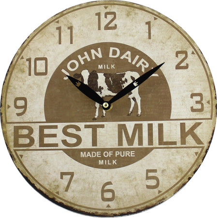 Orologio da parete vintage mdf best milk Casa e cucina/Decorazioni per interni/Orologi/Orologi da parete Led Mall Home - Napoli, Commerciovirtuoso.it