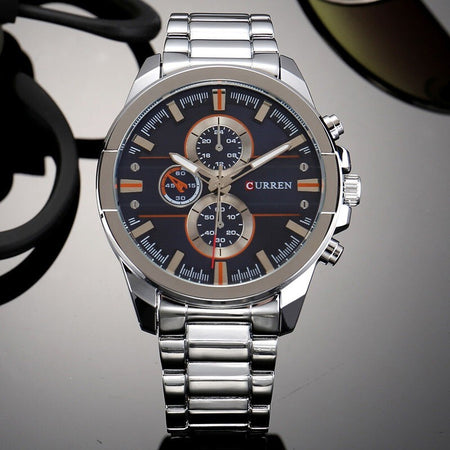Orologio Da Polso Curren 8274 Uomo Analogico Quarzo Military Sport Silver Moda/Uomo/Orologi/Orologi da polso Trade Shop italia - Napoli, Commerciovirtuoso.it