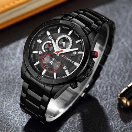 Orologio-Da-Polso-Curren-8275-Uomo-Analogico-Quarzo-Business-Nero