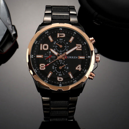Orologio Da Polso Curren 8276 Uomo Analogico Quarzo Business Nero Oro Moda/Uomo/Orologi/Orologi da polso Trade Shop italia - Napoli, Commerciovirtuoso.it