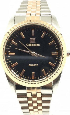 Orologio-Da-Polso-Ik-Collection-Analogico-Al-Quarzo-Silver-Rosa-Quadrante-Nero